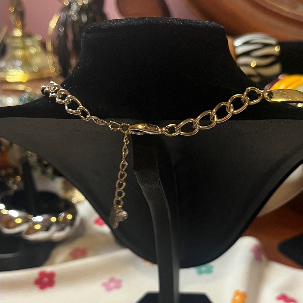 Alm Soho silver tone modernist collar - Picture 2 of 3